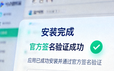安装完成并验证官方签名的成功界面截图